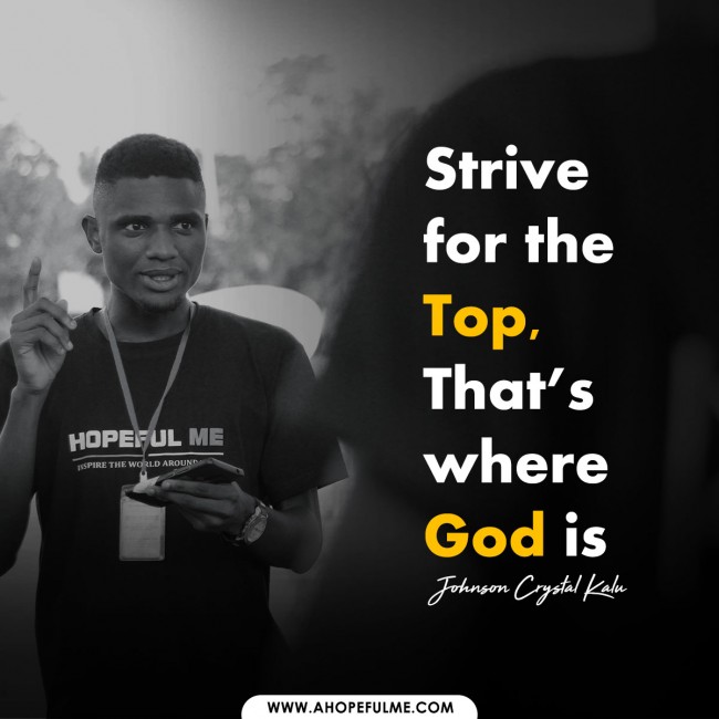 The Top is where God is