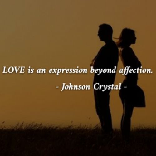 Love is an expression beyond afffection 