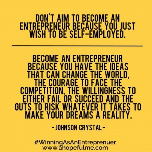 Why become an entrepreneur 