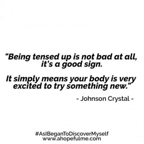 Being tensed up is not bad at all 