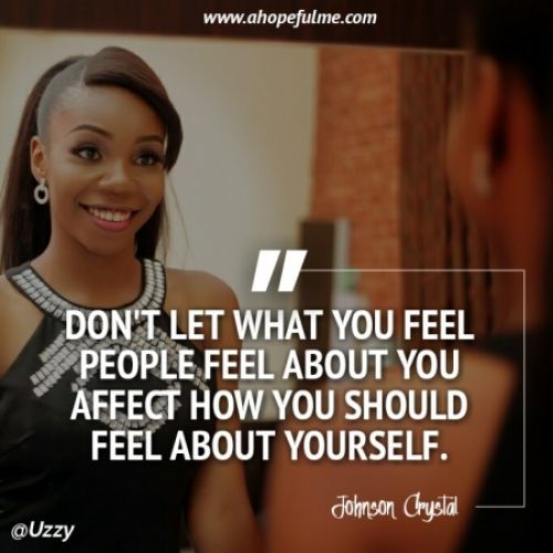 How you feel about yourself 