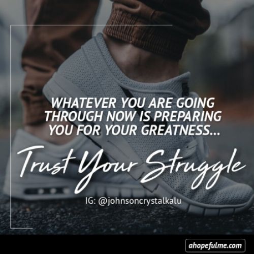 Trust your struggle 