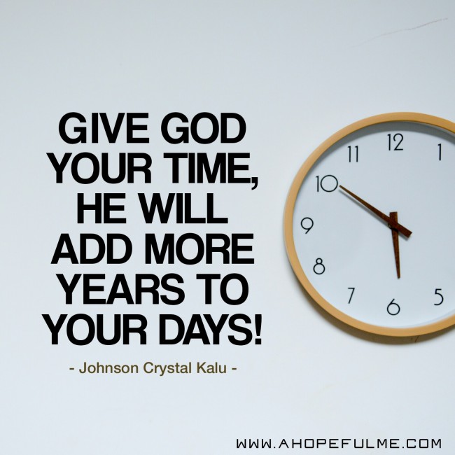 Your time