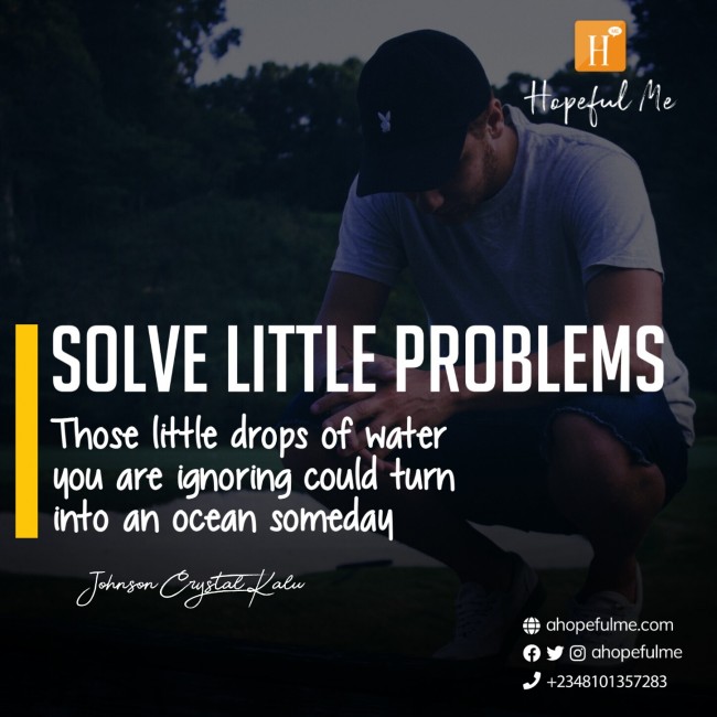 SOLVE LITTLE PROBLEMS