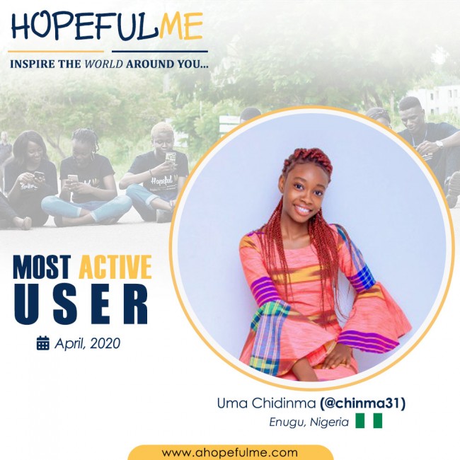 Most active user April 2020