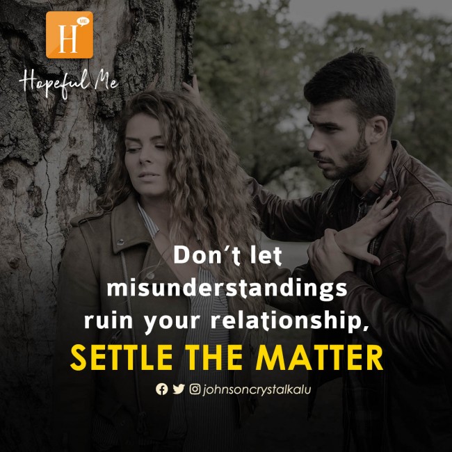 Matters arising in relationships