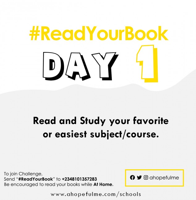 #ReadYourBook Day 1
