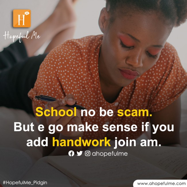 School no be scam o