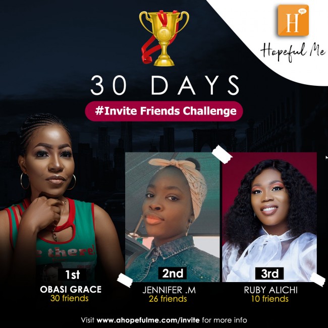 Winners invite Friends Challenge 2020