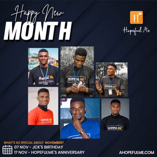 Happy New month from HopefulMe.