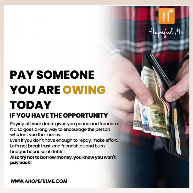 Pay back debts