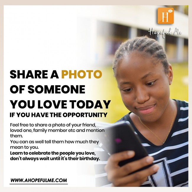 Task: Share a photo of someone you love 