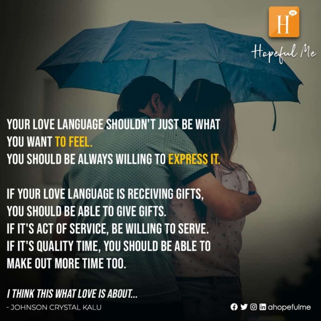 Express your love language 