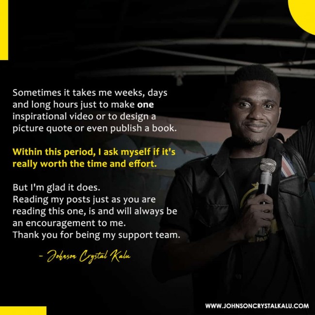 Thank you for being my support team
