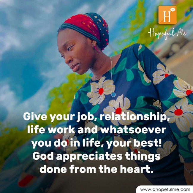 Give your best