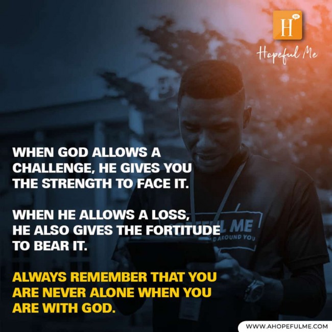 WE ARE NEVER ALONE WITH GOD