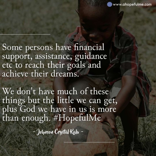 Keep striving towards your dreams 