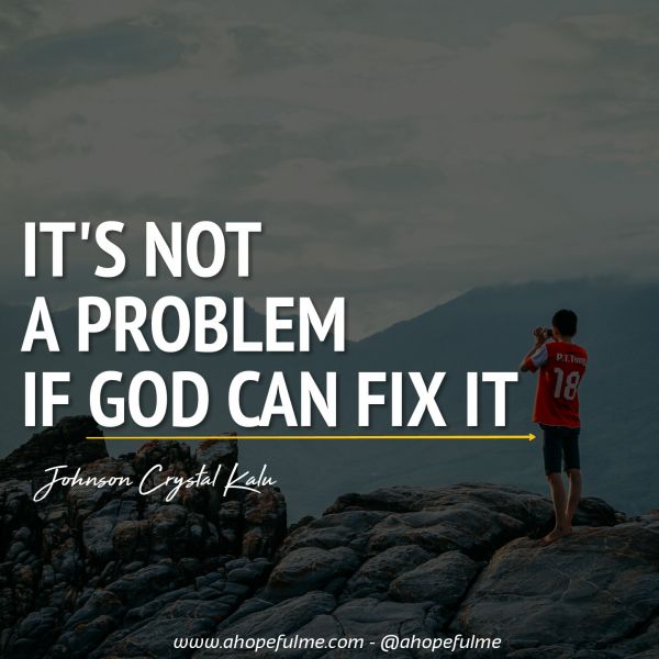 Can God fix it? 