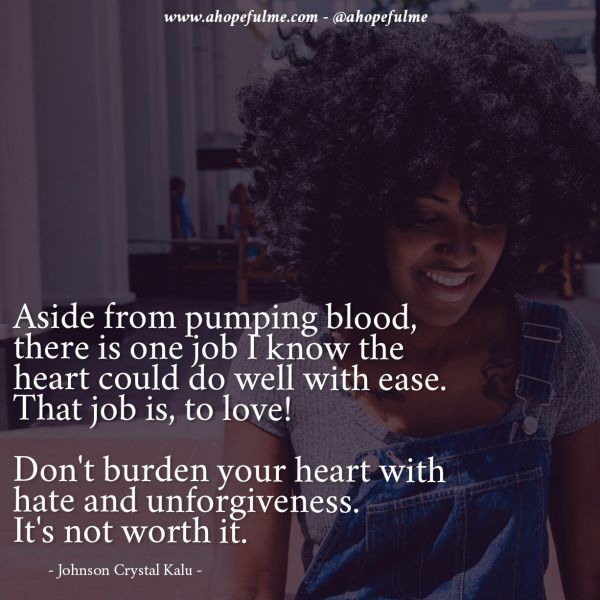 Don't burden the heart 