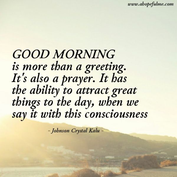 Good morning to you 