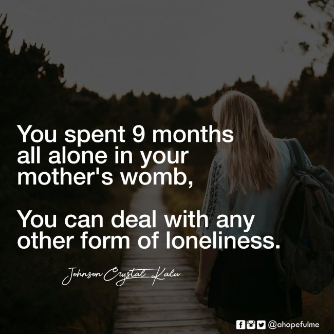 Loneliness is not an excuse!