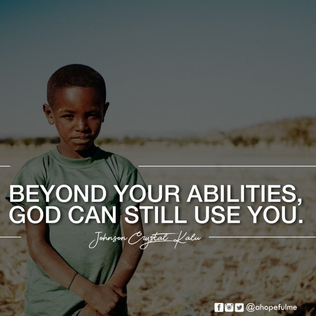 Beyond your abilities 