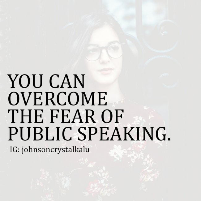 Overcome the fear